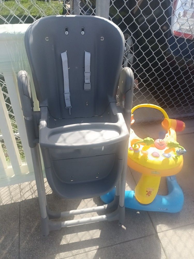 Free Crib With Mattress, High Chairs Walker & Toy Car