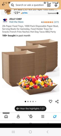 Serving trays 1000 pack great for any treats mini pancakes and more new in box pick up in pomona $55