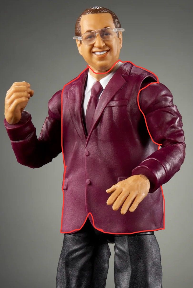 WWE Elite Monday Night Wars Greatest Hits Gorilla Monsoon Build a Figure BAF TORSO ONLY