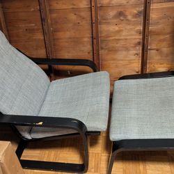 IKEA Poang chair And Ottoman 