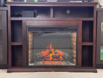 Entertainment Cabinet And Electric Fireplace