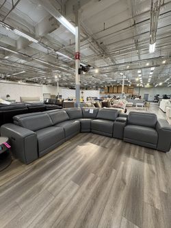 Costco Karson Top Grain Leather Power Recliner Sectional 