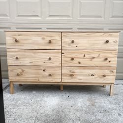 Wooden 6 Drawers Dresser Chest Closing Organizer All Drawers work well 