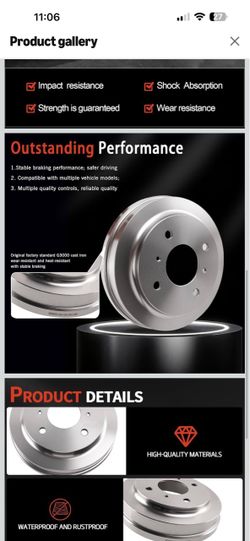 G3000 Cast Iron Brake Drum