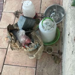 Chicken Feeders, Lamp, Materials 