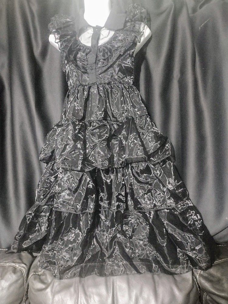 Kids Tim Burton The Adams Family Wednesday TV Show Party Dress
