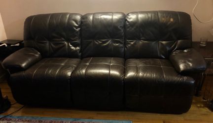 Leather Sofa - soft leather very comfortable with one recliner