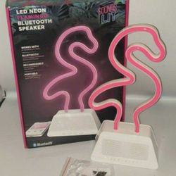 Brand New Neon Led Flamingo Wireless Speaker 