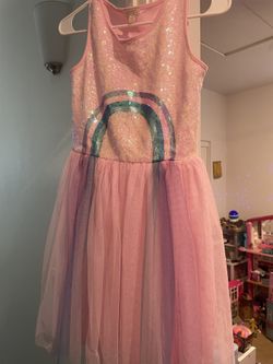 Girls Size 14 Colorful / Rainbow Sequin Dress