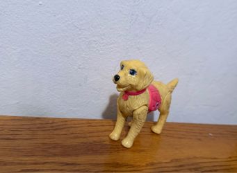 Barbie Pet Dog Strollin Pups Taffy Walking Golden Retriever Mattel Toy Pets G7b