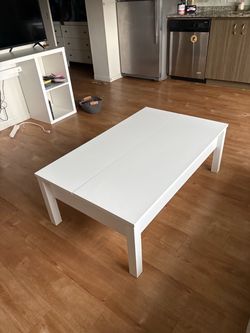 White Rectangular Coffee Table