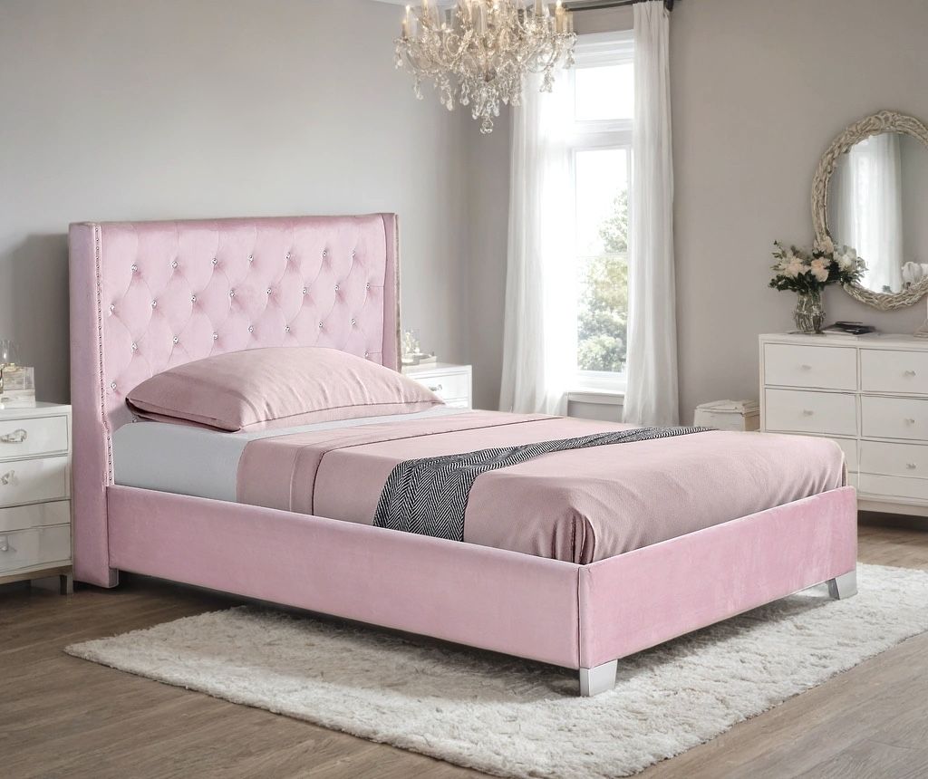 (NEW IN BOX)Pink Bed Frame available in Twin & Full Size