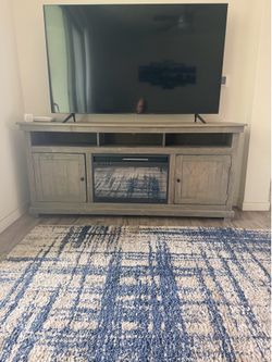 La Costa Overland Gray 72-Inch Fireplace Console