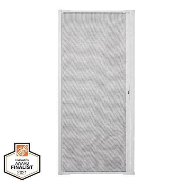 Andersen 36 in. x 80 in. LuminAire White Single Universal Aluminum Gliding Retractable Screen Door - Puerta mosquitera retráctil