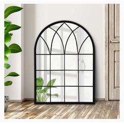 Arch Farmhouse Window Pane Mirror 