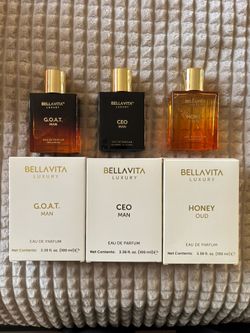 3 Bellavita Fragrances G.O.A.T, CEO, and Honey Oud