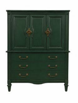 Vintage green Dresser o Solid Wood Green Armoire.