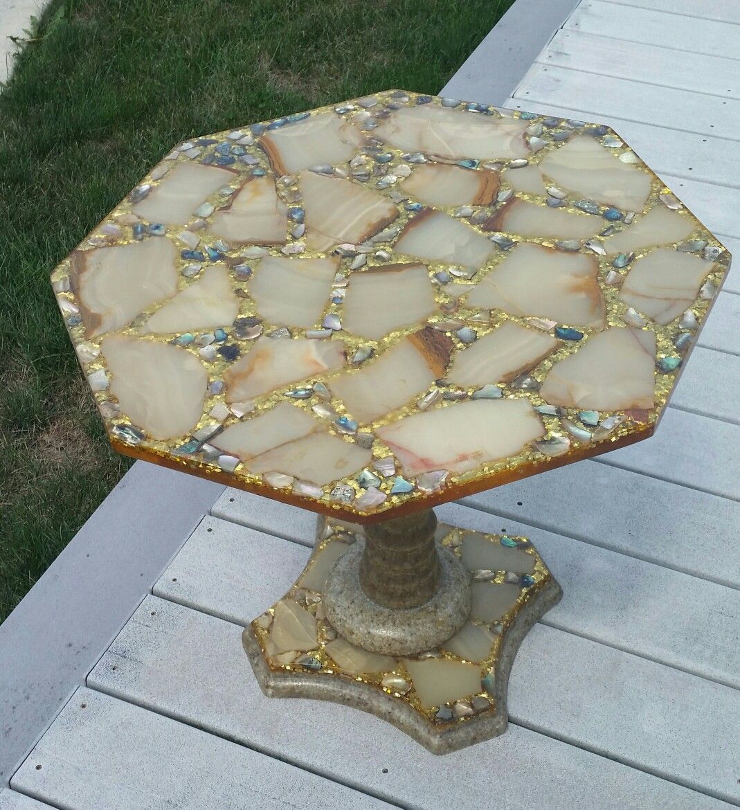 Antique solid marble table...