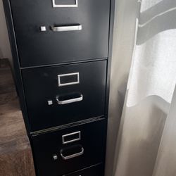HON 4 Drawer Black Metal Filing Cabinet 