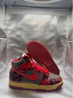 Nike dunk high 1985 red acid wash