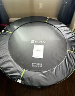 Trampoline with Hand Rail
