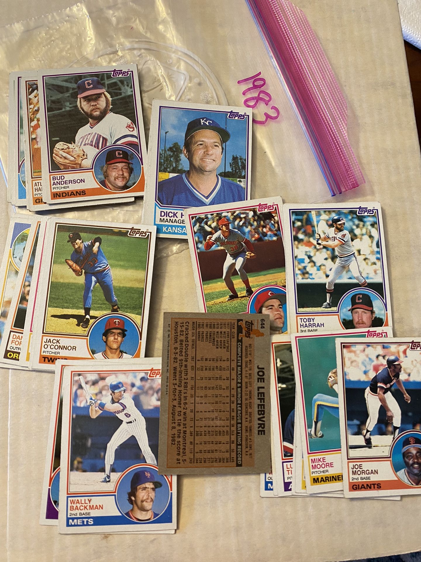 Set Of 41 Baseball Cards 1983 