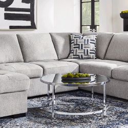 Gray 3pc Sectional Sleeper 
