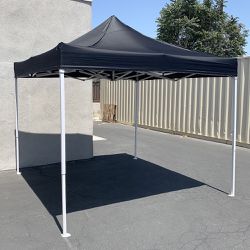 $90 (New) Outdoor 10x10 ft ez popup party tent patio canopy shelter w/ carry bag (black/red) 