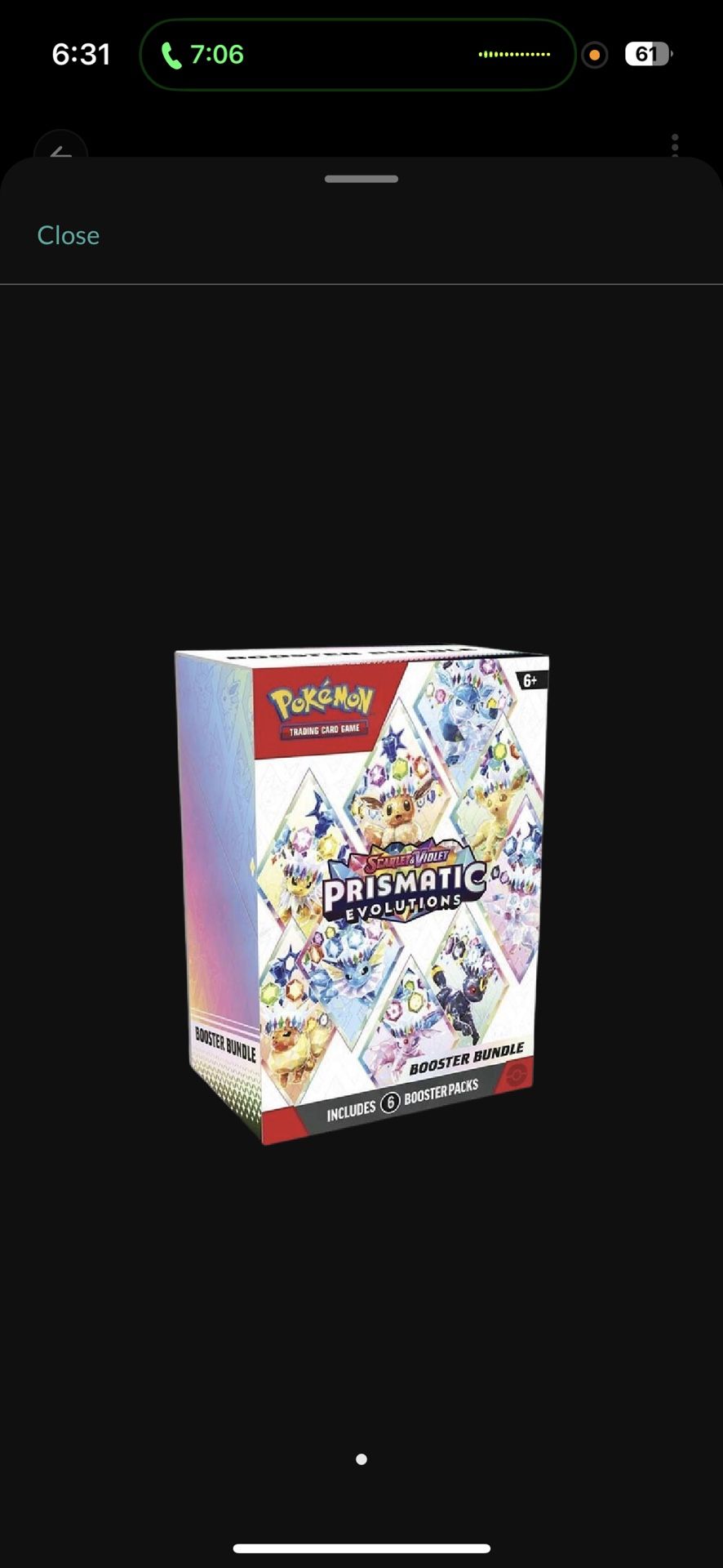 Prismatic Evolutions Booster Bundle 