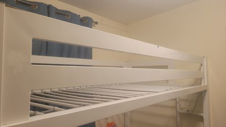 Twin Sized Bed Metal Frame White