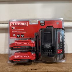 Craftsman V20 2 Ah Lithium-Ion Starter Kit 3 pc