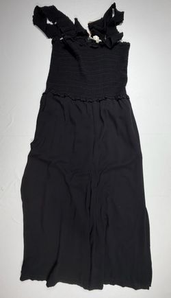 Cotton Candy LA Black Smocked Sleeveless Midi Dress Size M
