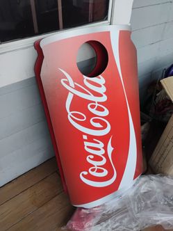 Coca cola can corn hole, bean bag toss set
