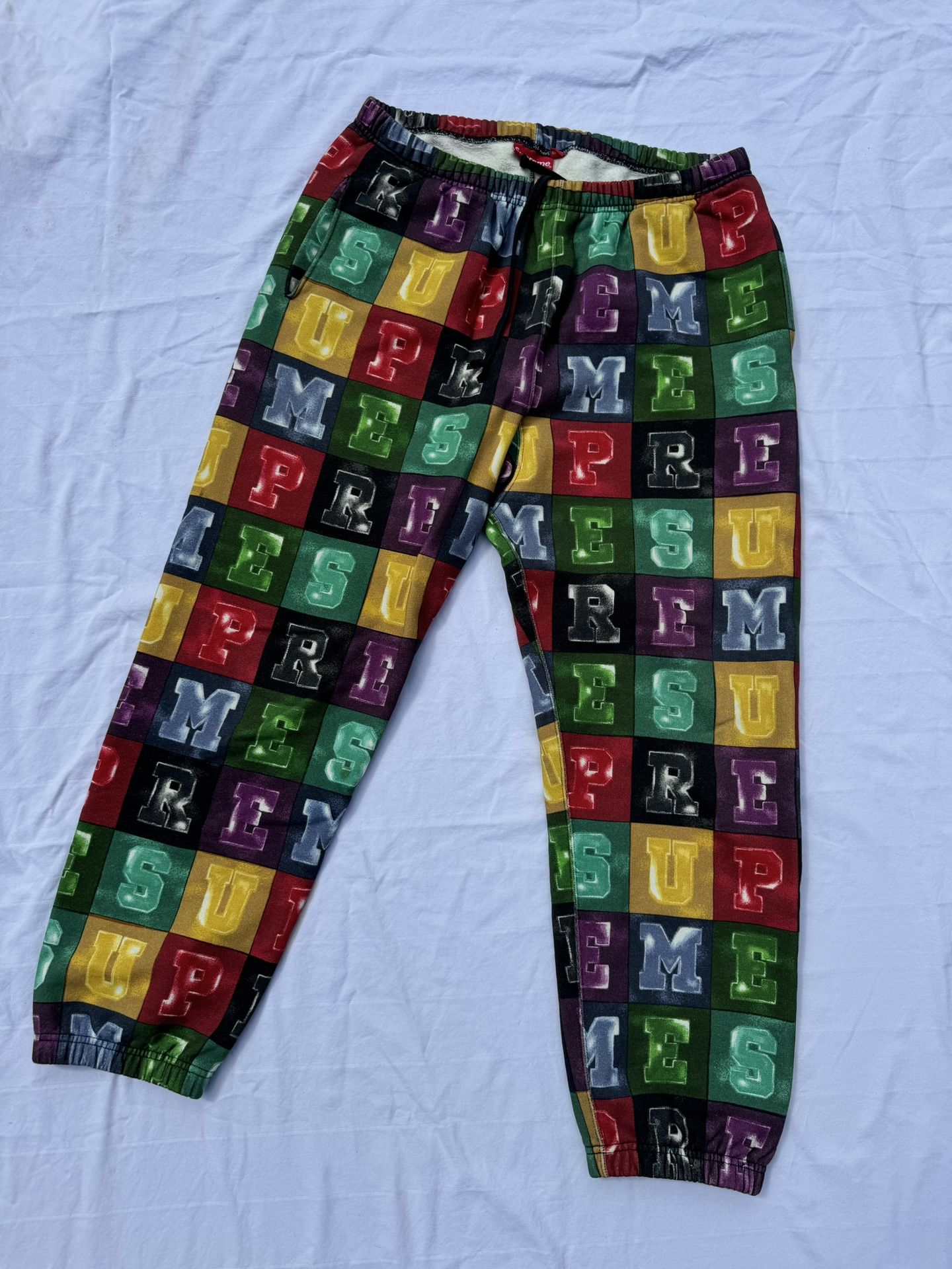 Supreme Block Sweatpants Multicolor | Men’s Size (Medium)