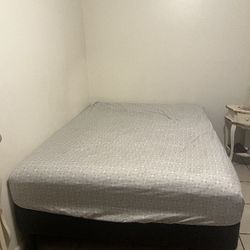 "Queen Mattress & Platform Frame – Clean & Well Kept" 