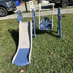 4 In 1 Toddler Slide and Swing Set