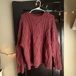 Sweater Knitted Burgundy