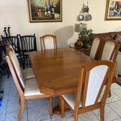 wooden dining table