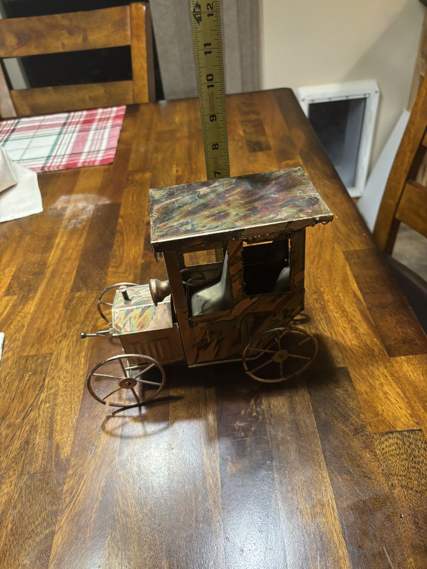 Vintage Brass Copper Metal Model T Car Windup Music Box