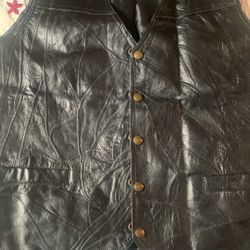 Men’s Leather Vest Sz M