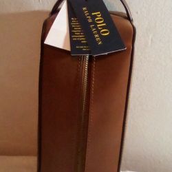 RALPH LAUREN TAN  POLO BAG  NEW
