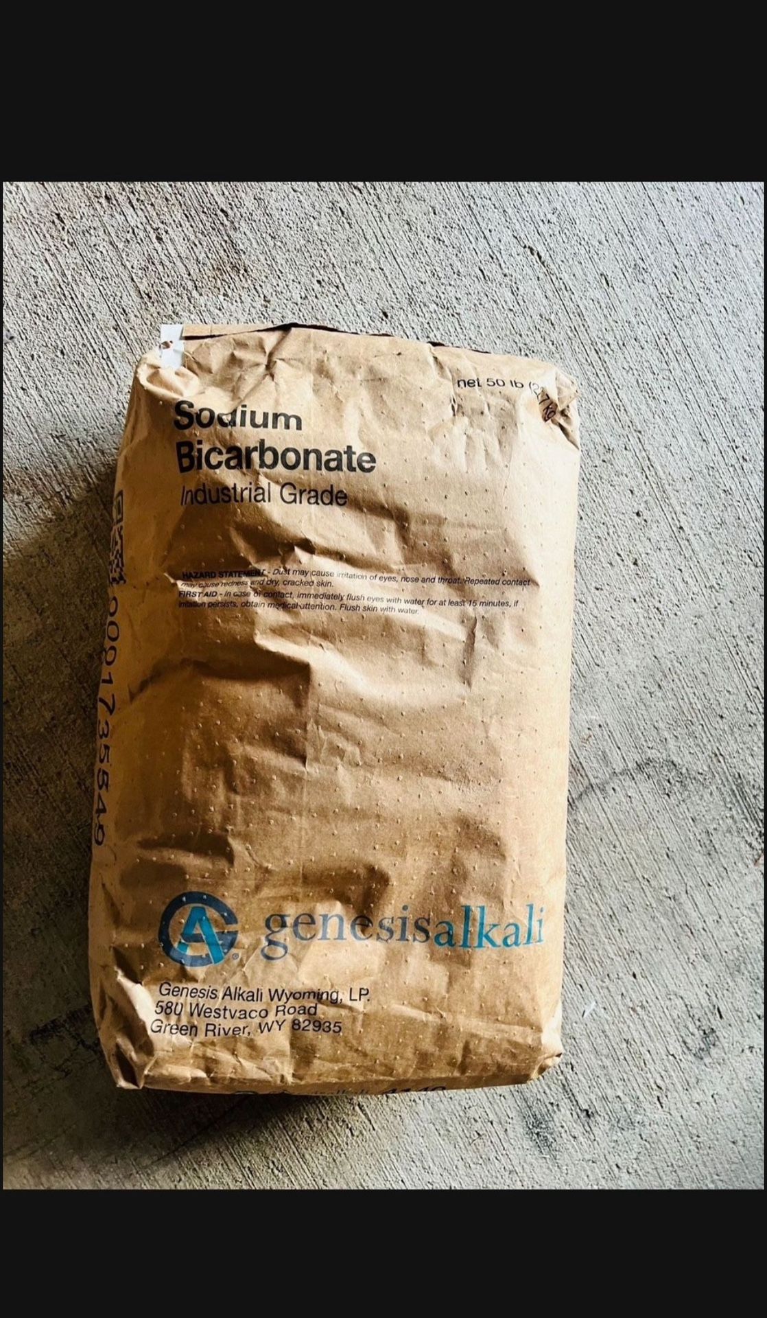 Sodium Bicarbonate 50 lb bag Industrial Grade.