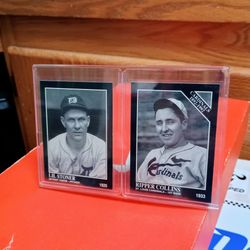 1992 Vintage Baseball Card Acrylic Display - Lil Stoner & Ripper Collins