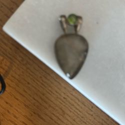 Peridot And Silver Pendant 