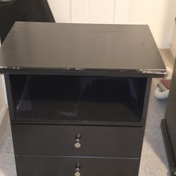 Two Black Nightstands