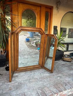 Antique Vintage folding Mirror