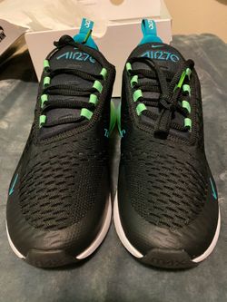 New Nike Air Max 270 Shoes Black Green Teal Men’s Size 9.5 DJ5136-001