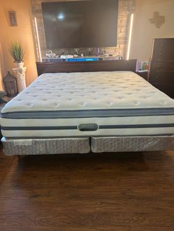 King size bed and five drawers dresser
