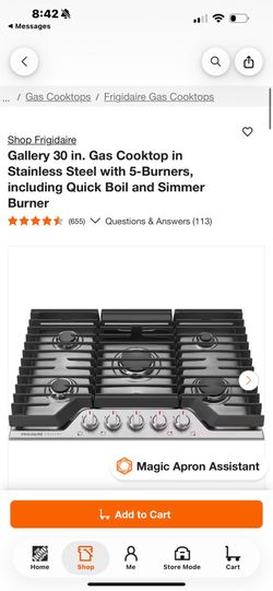 Cook top 5 burner