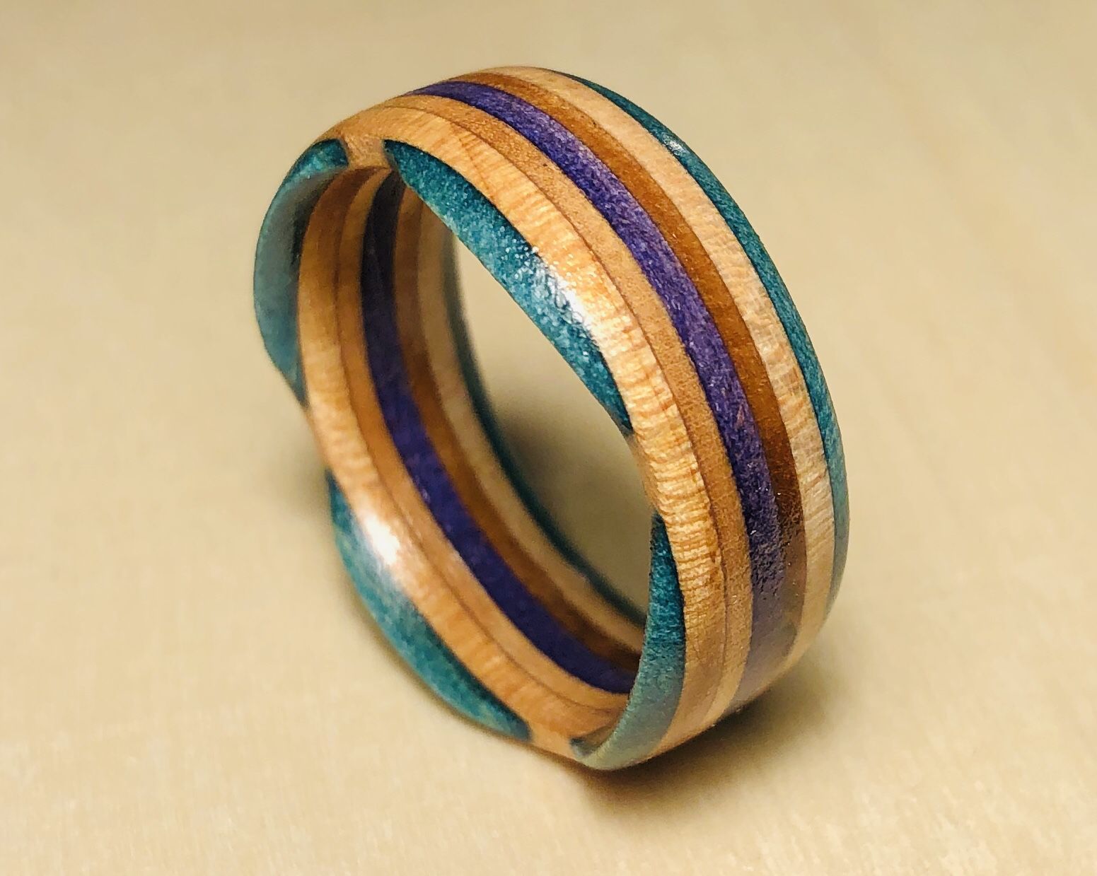 Recycled skateboard ring